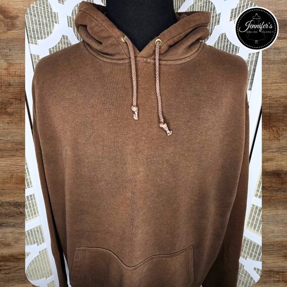 Cabela's Men's Brown Front Pocket Hooded Pullover Sweatshirt Size 2XLT - Picture 4 of 10